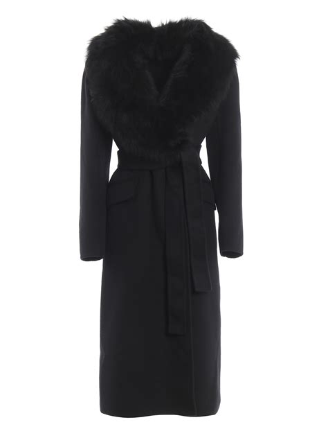 womens prada coat with fur collar|Prada wool coats.